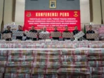 Tumpukan uang Rp 11,8 triliun disita Kejagung di kasus korupsi migor. (Ucok Nugroho/nusasuaracom)