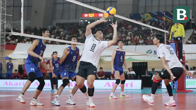 Aksi Timnas Voli Putra Indonesia di SEA V League Melawan Vietnam