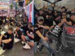 Gerombolan Geng TKI di Jepang sedang berkumpul dan menganggu akses pejalan kaki di Osaka